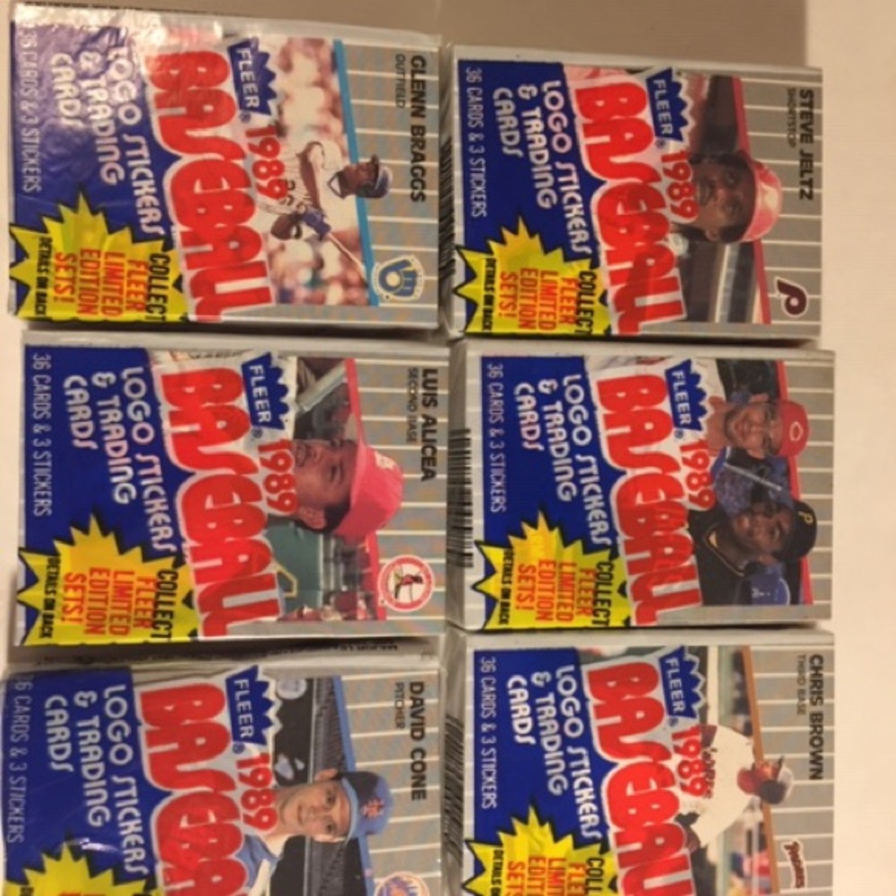 6 - 1989 Fleer Cello Packs Baseball Cards